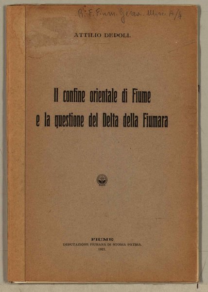 Il confine orientale di Fiume e la questione del Delta della Fiumara